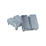 Accesorios de pista Tegra Tegra Deckel F&uuml;r Tennispfosten Alu Accesorios De La Instalaci&oacute;n Pack De 2-Plateado