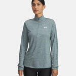 Ropa Under Armour Under Armour Tech 1/2 Zip-Twist Camiseta de manga larga Mujeres-blanco