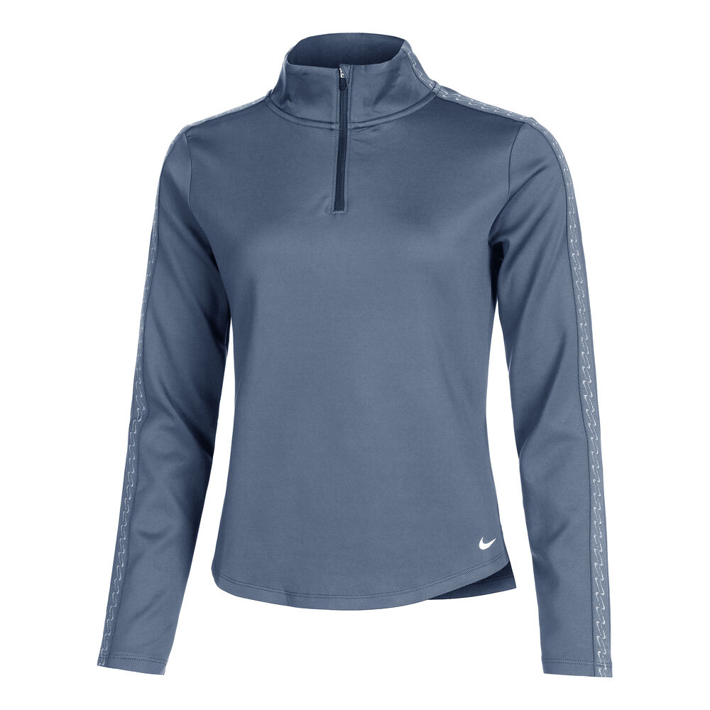 Nike Therma-FIT One Half-Zip Camiseta De Running Mujeres-Azul,Blanco