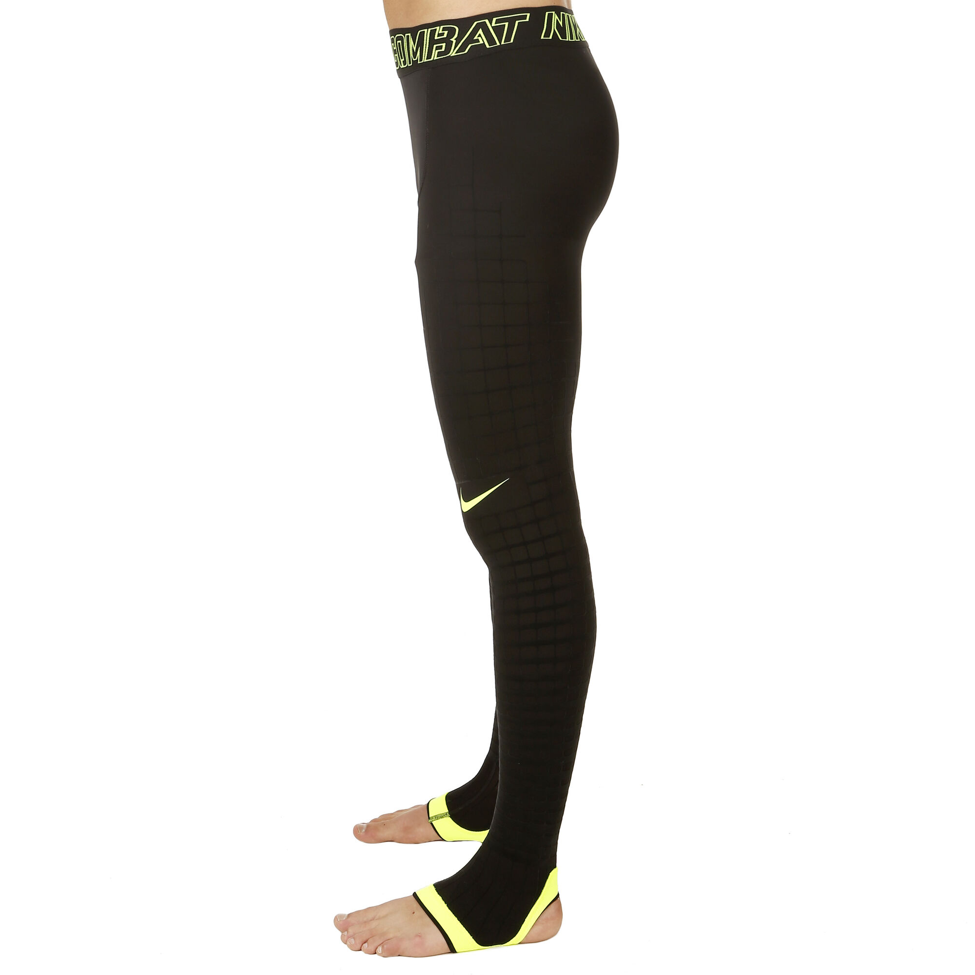 Encarnar bádminton recibo Nike Pro Dry Fit Combat Recovery Hyper Pantalón Largo Hombres - Negro,  Amarillo Neón compra online | Tennis-Point