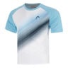 Topspin Camiseta de manga corta Hombres-azul claro, blanco