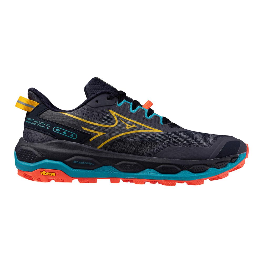 Mizuno Wave Mujin 11 Zapatilla Trail Hombres - Azul Oscuro, Naranja
