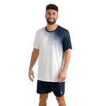 Ropa de tenis BIDI BADU BIDI BADU Crew 2.0 Camiseta de manga corta Hombres-azul oscuro, blanco