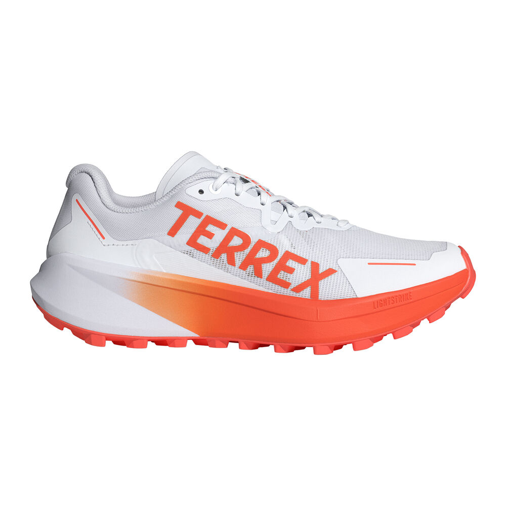 adidas Terrex Agravic 3 Zapatilla Trail Hombres-Blanco,Naranja