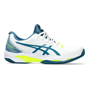 ASICS Solution Speed FF 2 Zapatilla Tierra Batida Hombres - Blanco, Color Petróleo