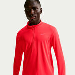 Ropa Nike Nike Pacer Half-Zip Camiseta de running Hombres - rojo claro, plateado