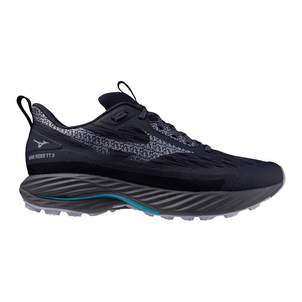 Mizuno Wave Rider TT 3 Zapatilla Trail Hombres - Gris Oscuro, Turquesa