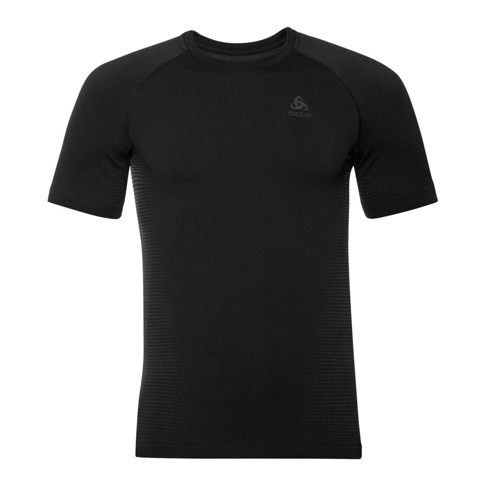 Odlo Performance Warm Eco BI Top Crew Neck Camiseta De Manga Corta Hombres - Negro