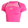 Run Anywhere Crop Camiseta De Running Mujeres-Rosa,Negro