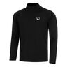 Big Serve 1/4 Zip Camiseta De Manga Larga Hombres-Negro