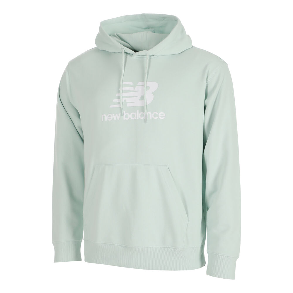 New Balance French Terry Logo Hoodie Sudadera Con Capucha Hombres - Salvia