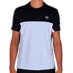 Ropa de tenis Sergio Tacchini Sergio Tacchini Caspio PL Camiseta de manga corta Hombres - negro, azul claro