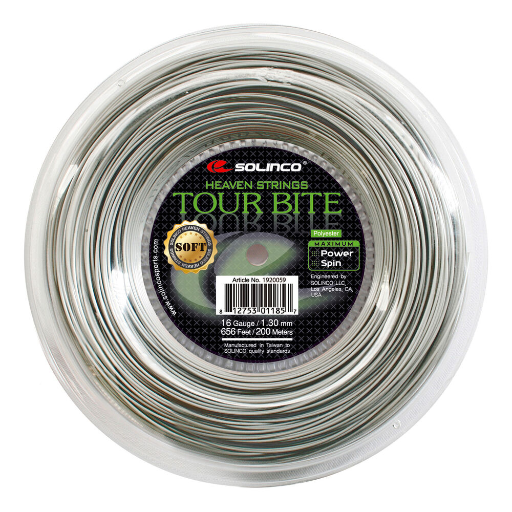 Solinco Tour Bite Soft Bobinas De Cordaje 200m - Plateado