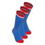 Ropa De Tenis BIDI BADU Bold Bro III Crew Printed Move Socks 3 Pack - blue/white/red