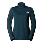 Ropa The North Face The North Face Flex 1/4 Zip Camiseta De Running Mujeres-Verde Oscuro