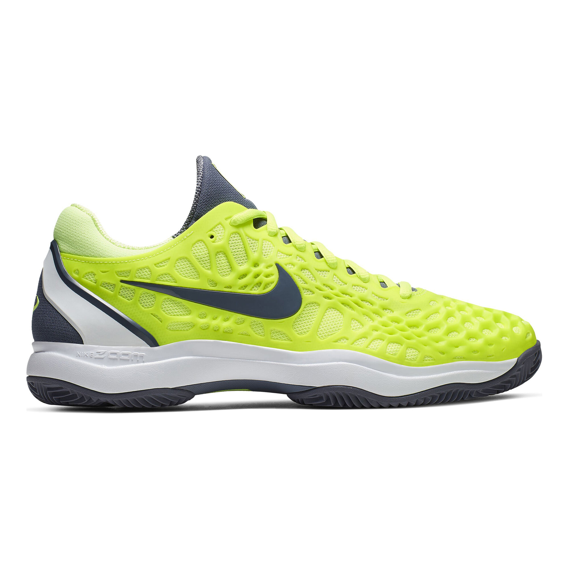 Nike Zoom Cage 3 Zapatilla Tierra Batida Hombres - Amarillo Limón, Gris Oscuro compra online | Tennis-Point