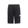 Training Essentials 3 Stripes Shorts Niños-Negro,Blanco
