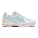 Zapatillas de tenis Diadora Diadora  Blushield Torneo 3 Zapatilla tierra batida Mujeres-blanco, verde