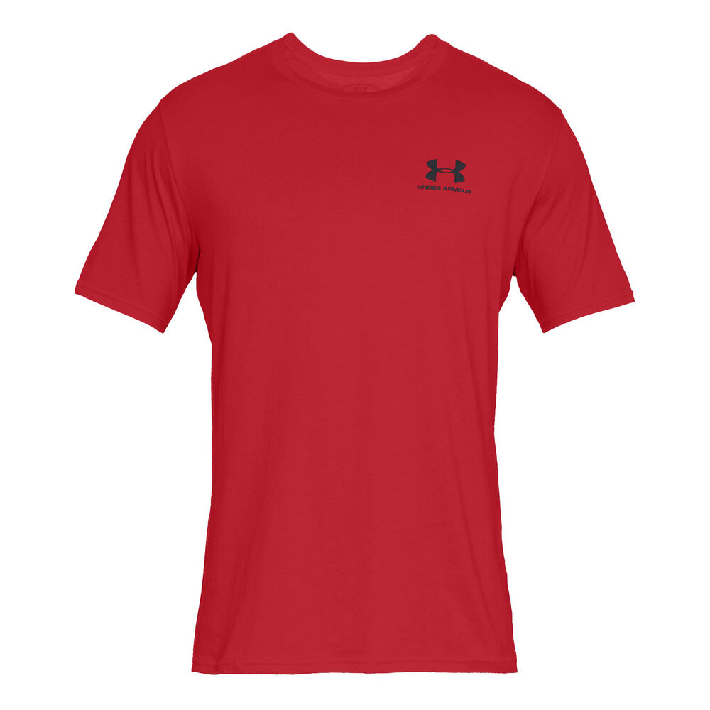 Under Armour Sportstyle Left Chest Camiseta De Manga Corta Hombres - Rojo, Negro