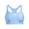 Heatgear High Sujetador deportivo Mujeres - azul claro, blanco