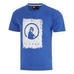 Ropa Quiet Please Quiet Please Scraped Camiseta de manga corta Hombres-azul, blanco