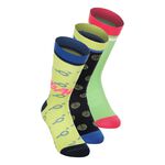 Ropa De Tenis BIDI BADU Bold Bro I Crew Printed Move Socks 3 Pack - mixed