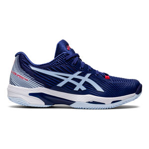ASICS Solution Speed FF 2 Zapatilla Tierra Batida Mujeres - Azul Oscuro, Azul Claro