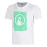 Crush Scraped Camiseta de manga corta Hombres-blanco, verde