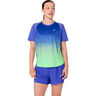 Road Fade Camiseta de running Mujeres-azul, verde