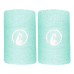 Ropa de tenis Quiet Please Quiet Please Long Cinta para sudor Pack de 2 Unisex - turquesa, blanco