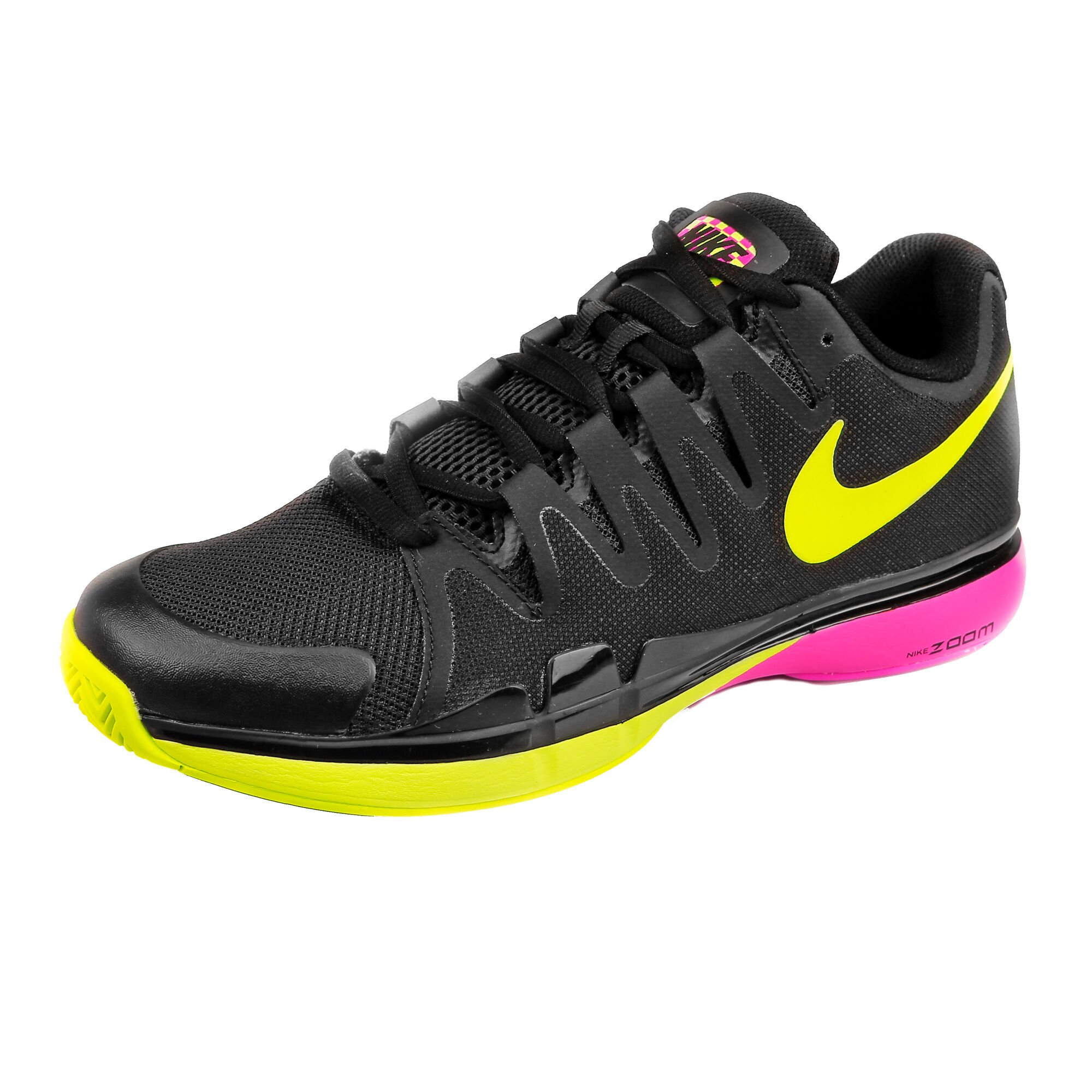 Nike Roger Federer Zoom Vapor 9.5 Tour Zapatilla Todas Las Superficies Hombres Negro, Amarillo Neón compra online | Tennis-Point