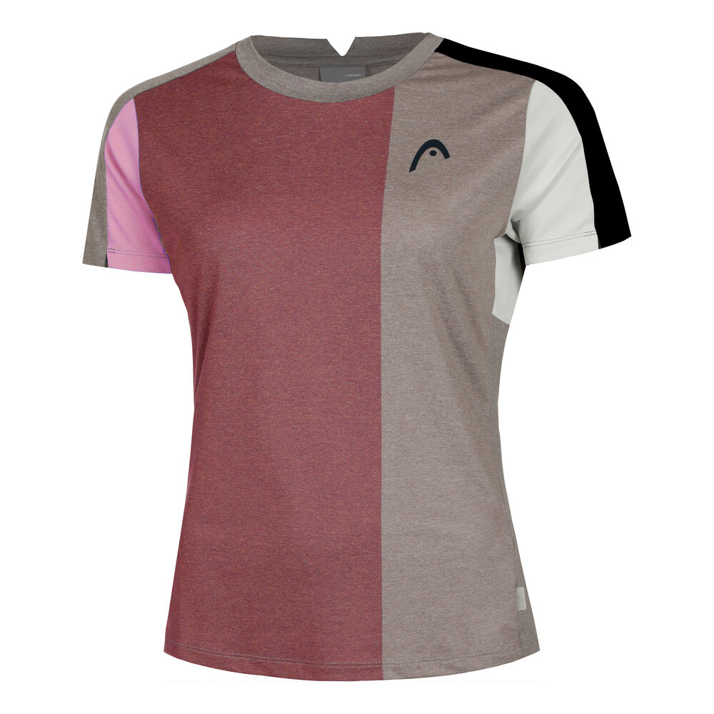 HEAD Play Tech T-Shirt Camiseta De Manga Corta Mujeres-Rosa,Gris