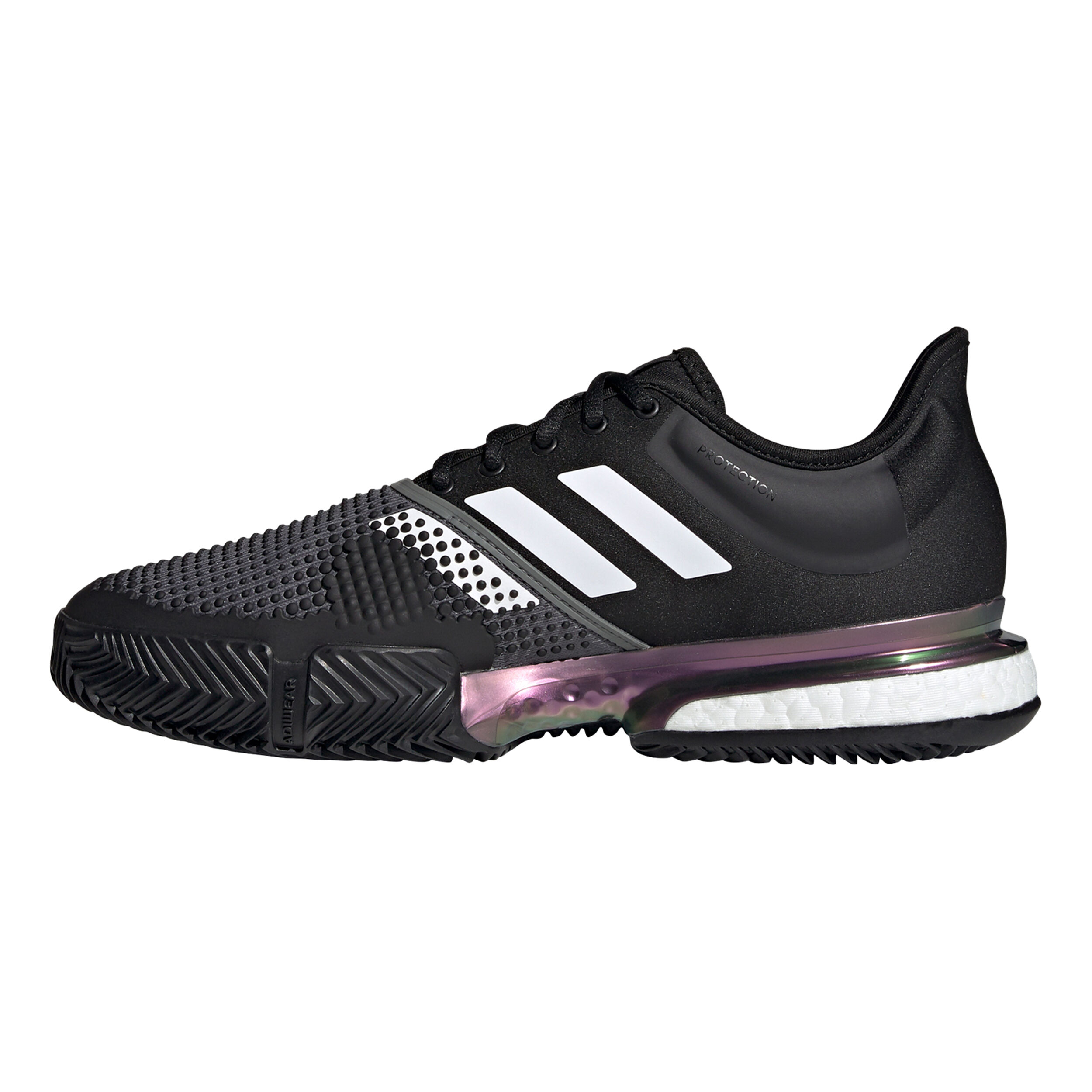 adidas SoleCourt Primeblue Clay Zapatilla Tierra Batida Hombres Negro, Gris  | Tennis-Point