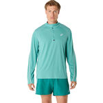 Ropa ASICS ASICS Road Lite-Show 1/2 Zip Camiseta De Running Hombres-Turquesa