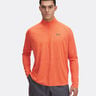 Tech Textured Half-Zip Camiseta De Manga Larga Hombres-Naranja