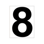 Accesorios de pista Tegra Tegra Platzziffer 8 Schild-Blanco,Negro