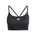 Ropa adidas adidas Aeroreact Training 3 Stripes Sujetador Deportivo Mujeres-Negro