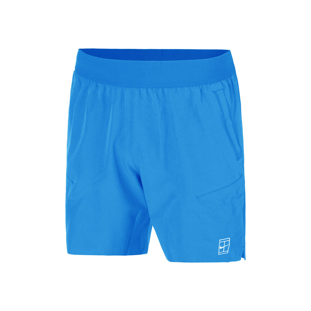Nike Court Dri-Fit Advantage 6in Shorts Hombres-Azul,Blanco