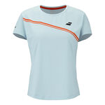 Ropa de tenis Babolat Babolat Play Camiseta de manga corta Mujeres-azul claro