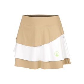 Imagen de Wild Flounce Falda Mujeres-Beige,Blanco