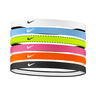 Nike Flex Classic Cinta para el pelo Pack de 6 Unisex - rosa, blanco