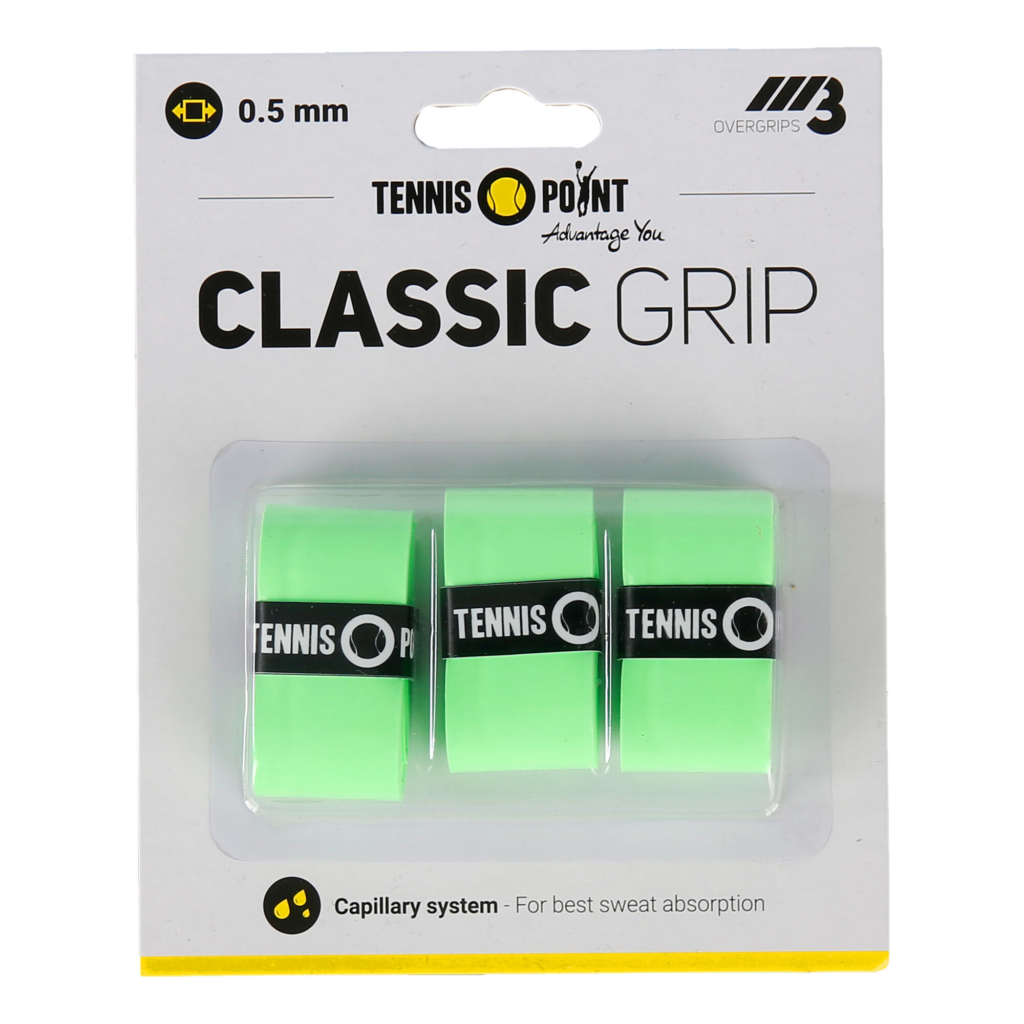 Buy Tennis-Point Classic Grip Pack De 3 Verde online