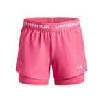Ropa Under Armour Under Armour Tech Play Up 2in1 Shorts Chicas-Rosa,Blanco