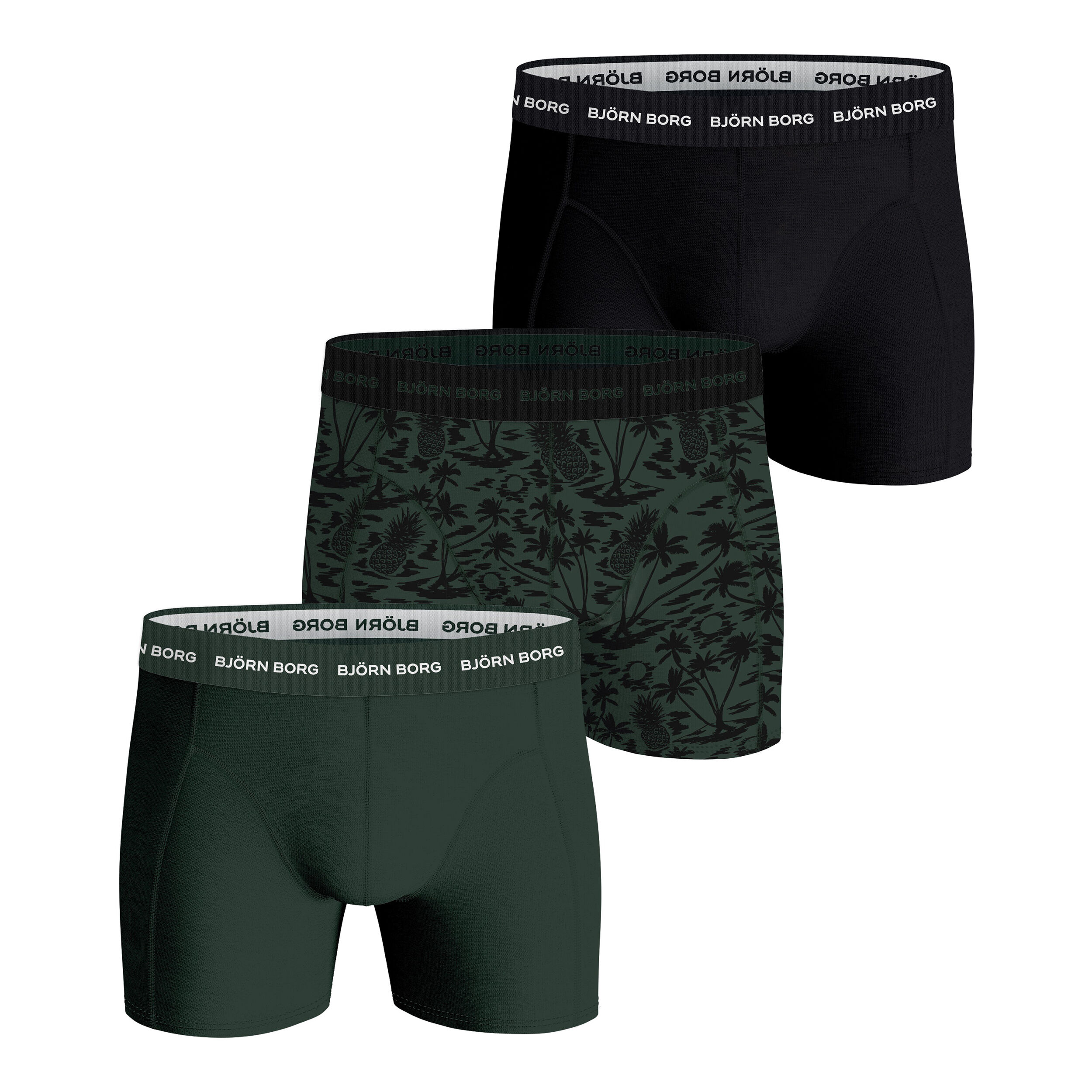 Buy Bjorn Borg Cotton Stretch Trunk Calzoncillos Tipo Boxer Pack De 3 Hombres Multicolor online Tennis Point ES