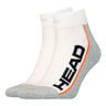 Stripe Quarter Calcetines de deporte Pack de 2 Unisex - blanco, gris claro