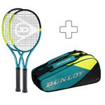 Pack Raqueta + Raquetero Dunlop 2x D TF 25 SX300 plus Schlägertasche
