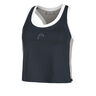 Play Crop Camiseta De Tirantes Mujeres-Azul Oscuro,Blanco