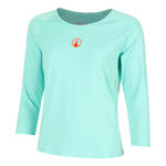 Ropa Quiet Please Quiet Please Wild Stripes Camiseta De Manga Larga Mujeres-Turquesa,Rojo