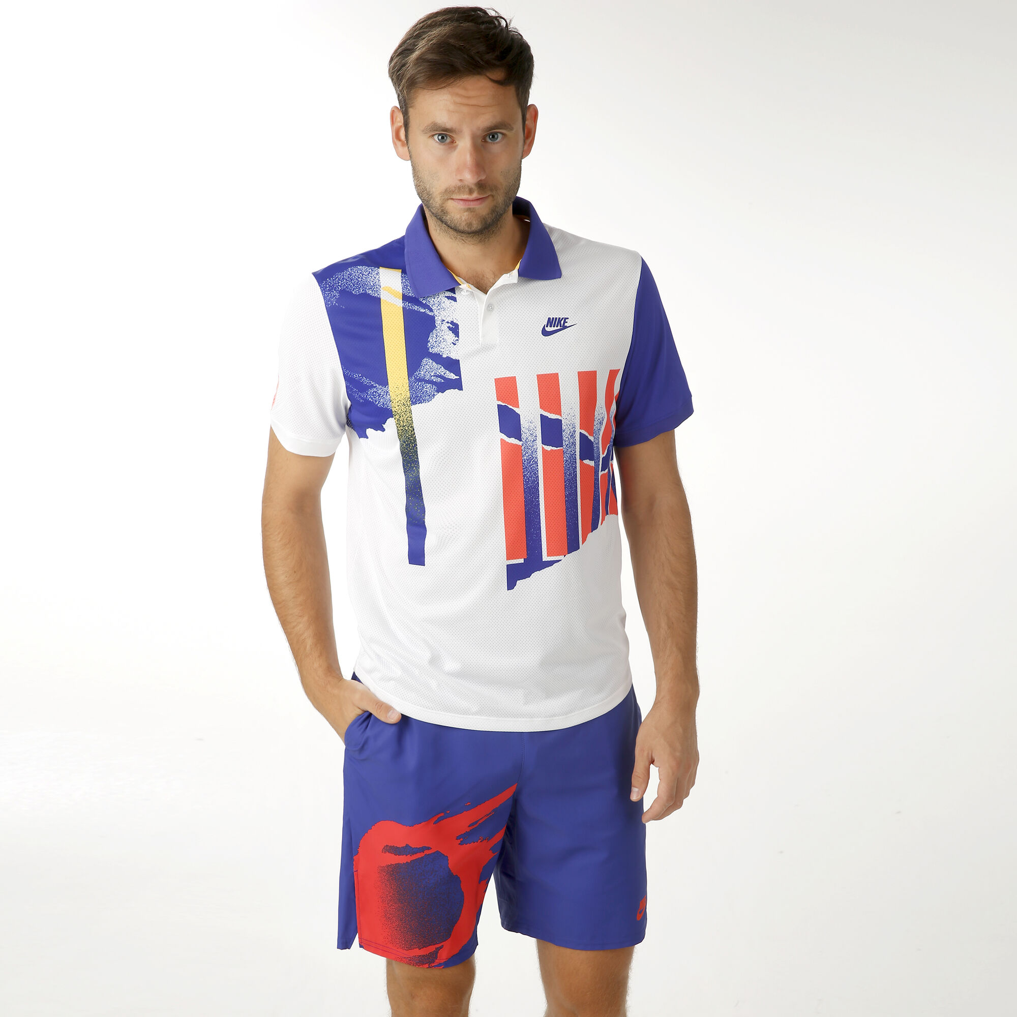 Explícito Tubería Día Nike Court Advantage Polo Hombres - Blanco, Multicolor compra online |  Tennis-Point
