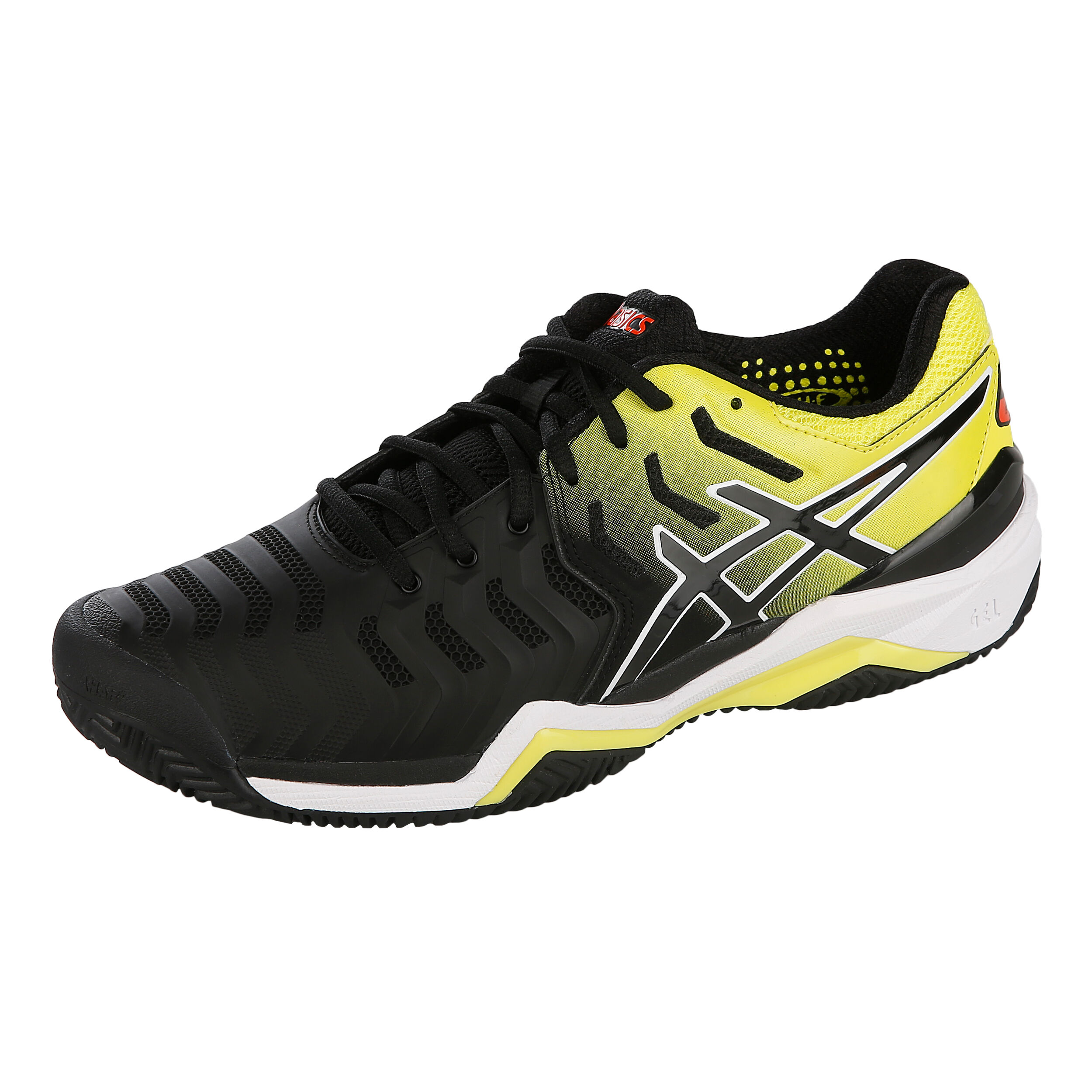 Asics Gel-Resolution 7 Clay Zapatilla Tierra Batida Hombres - Negro,  Amarillo compra online | Tennis-Point